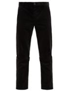 Matchesfashion.com Comme Des Garons Shirt - Slit Knee Cotton Corduroy Trousers - Mens - Black