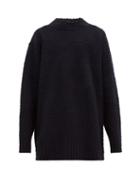 Matchesfashion.com Maison Margiela - Oversized Textured Wool Sweater - Mens - Navy