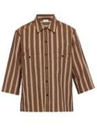 Matchesfashion.com Lemaire - Striped Cotton Jacquard Shirt - Mens - Multi