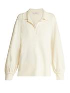 Matchesfashion.com Tibi - Merino Wool Polo Sweater - Womens - Ivory