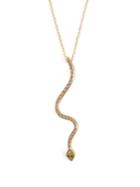 Ileana Makri Lucky Snake 18kt Gold & Diamond Necklace