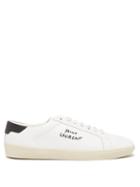 Saint Laurent - Court Classic Sl/06 Embroidered Leather Trainers - Mens - White
