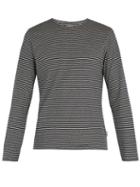 Matchesfashion.com Oliver Spencer - Striped Long Sleeved T Shirt - Mens - Navy