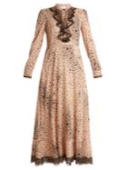 Redvalentino Star-print Silk-blend Chiffon Dress