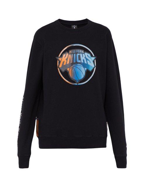 Matchesfashion.com Marcelo Burlon - Ny Knicks Print Cotton Sweatshirt - Mens - Black Multi
