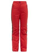 Matchesfashion.com Fendi - Ff Side-striped Padded Slim-fit Ski Trousers - Womens - Red