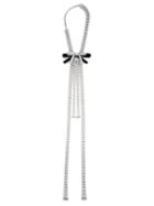 Matchesfashion.com Miu Miu - Crystal Embellished Bow Tie Necklace - Womens - Crystal