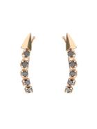 Loren Stewart Black Diamond And Yellow-gold Earrings
