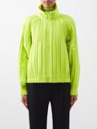 Pleats Please Issey Miyake - Technical-pleated Padded Jacket - Womens - Yellow
