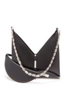 Givenchy - Cut-out Chain-embellished Leather Shoulder Bag - Womens - Black