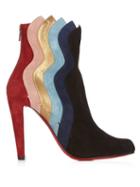 Matchesfashion.com Christian Louboutin - Wavy 95 Panelled Suede Ankle Boots - Womens - Multi