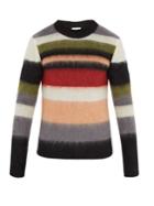 Saint Laurent Striped Mohair-blend Sweater