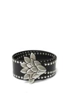 Matchesfashion.com Isabel Marant - Lowli Flower-buckle Studded Leather Belt - Womens - Black
