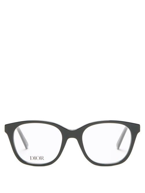 Matchesfashion.com Dior - 30montaigneminio Round Acetate Glasses - Womens - Black