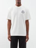 Moncler - Logo-patch Cotton-jersey T-shirt - Mens - Cream