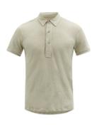 Matchesfashion.com Orlebar Brown - Sebastian Slubbed-jersey Polo Shirt - Mens - Beige