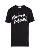 Maison Kitsuné Crew-neck Logo-print Cotton T-shirt