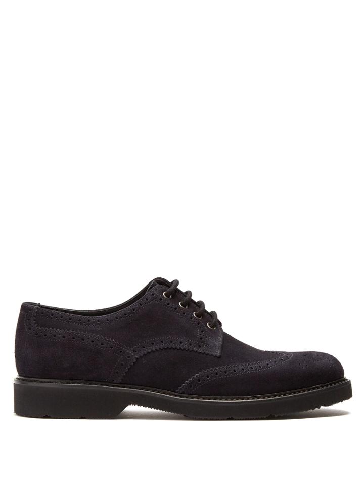Giorgio Armani Lace-up Suede Brogues