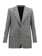 Matchesfashion.com Givenchy - Single Breasted Checked Wool Jacket - Mens - Grey Multi