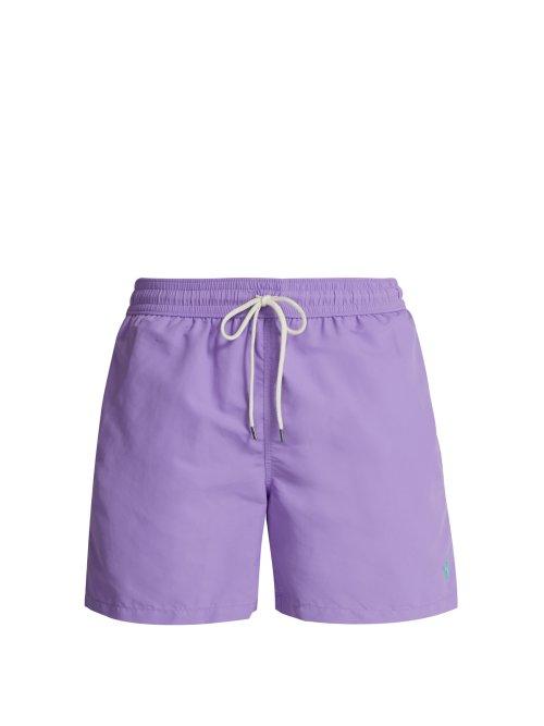 Matchesfashion.com Polo Ralph Lauren - Block Colour Swim Shorts - Mens - Purple