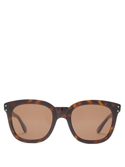 Matchesfashion.com Gucci - Square Frame Acetate Sunglasses - Mens - Tortoiseshell