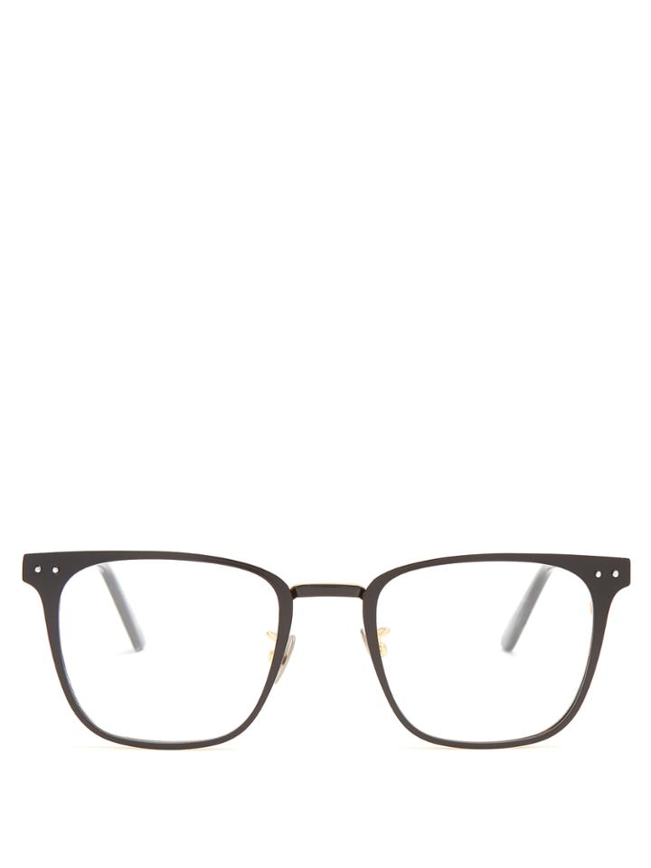 Bottega Veneta Square-frame Metal Glasses