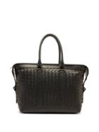 Mens Bags Bottega Veneta - Intrecciato-woven Hydrology-leather Tote Bag - Mens - Black