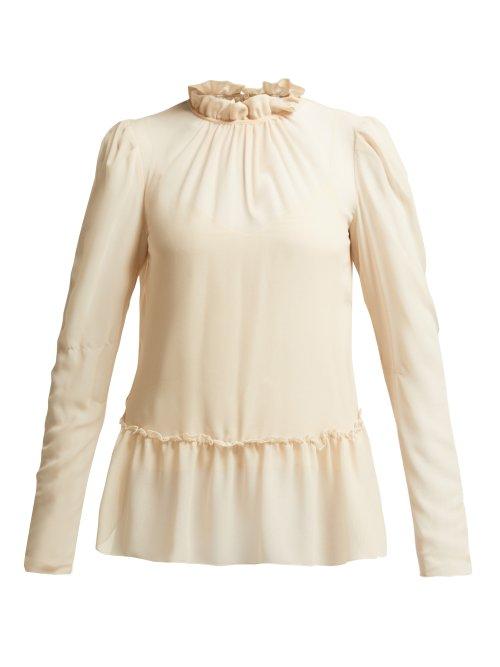 Matchesfashion.com See By Chlo - Ruffled Georgette Blouse - Womens - Ivory