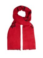 Matchesfashion.com Gucci - Magnetismo Jacquard Knit Scarf - Mens - Black Red