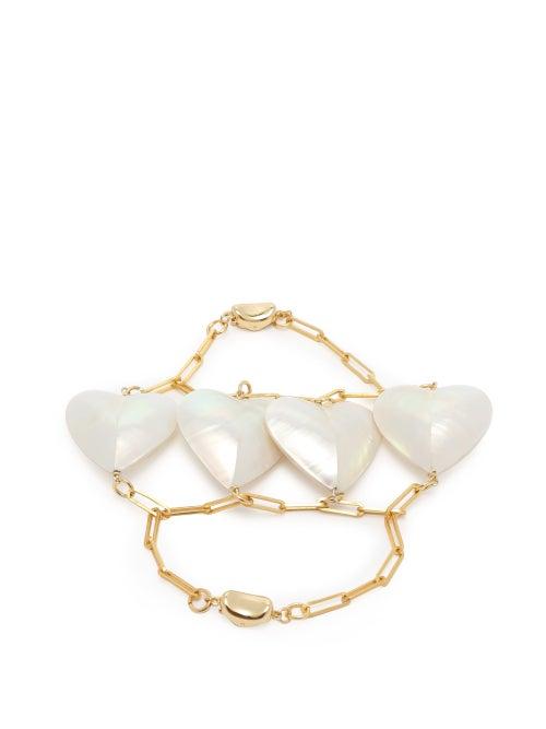 Matchesfashion.com Timeless Pearly - Mother Of Pearl Heart Bracelet - Womens - Pearl