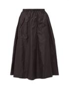 Matchesfashion.com The Row - Tilia A Line Silk Taffeta Skirt - Womens - Black