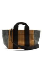 Matchesfashion.com Rue De Verneuil - Parcours Small Pinstriped Flannel Tote Bag - Womens - Brown Multi