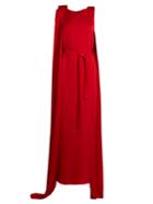 Carl Kapp Fire Cape-side Silk-blend Jersey Gown