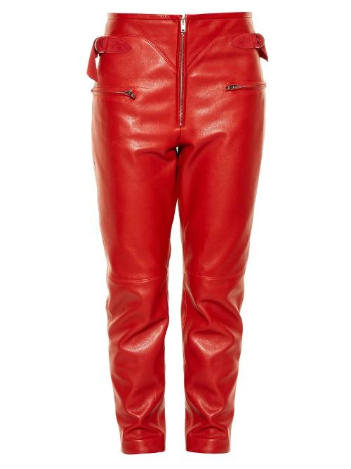 Isabel Marant Florrie Slim-leg Leather Trousers