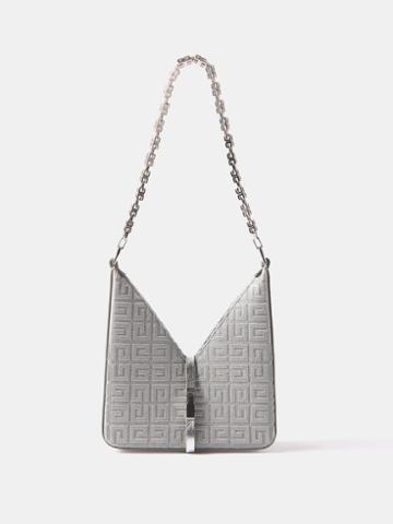 Givenchy - Cut Out Mini Jacquard Cross-body Bag - Womens - Silver