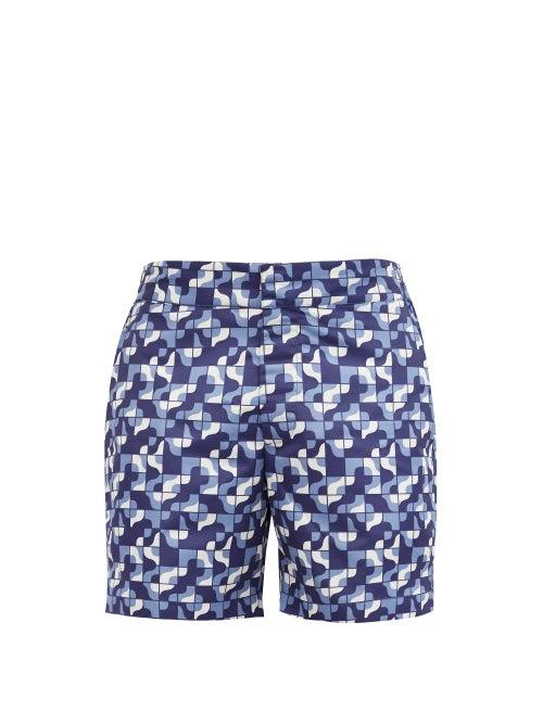 Matchesfashion.com Frescobol Carioca - Ipanema-print Swim Shorts - Mens - Navy Multi