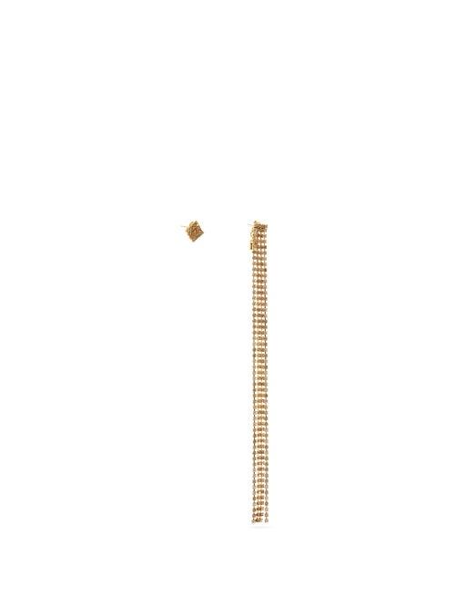Matchesfashion.com Rosantica - Madeline Mismatched Crystal-embellished Earrings - Womens - Gold Multi