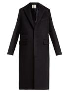 Matchesfashion.com Acne Studios - Single Breasted Mohair Blend Coat - Womens - Navy