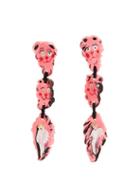 Matchesfashion.com Claire Barrow - Cat Face Drop Clip On Earrings - Womens - Pink Multi