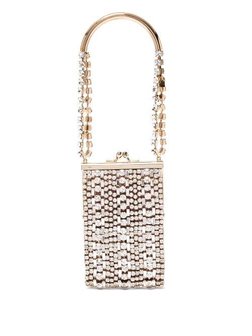 Matchesfashion.com Rosantica By Michela Panero - Flo Crystal Embellished Bag - Womens - Gold Multi