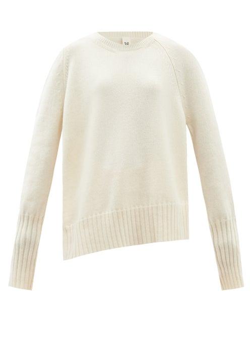 Ladies Rtw Petar Petrov - Enda Asymmetric Cashmere Sweater - Womens - Ivory