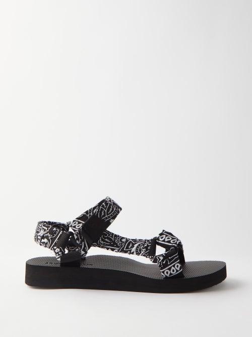 Arizona Love - Trekky Bandana-print Canvas Sandals - Mens - Black