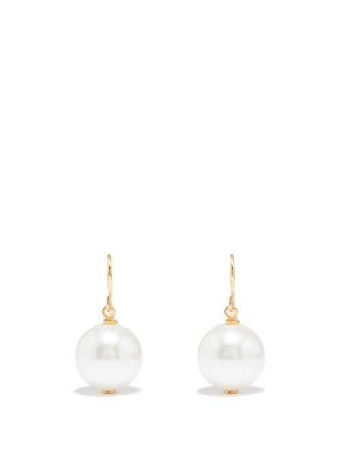 Jil Sander - Large Faux Pearl Earrings - Womens - Pearl