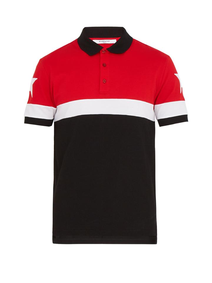 Givenchy Cuban-fit Tri-colour Cotton Polo Shirt