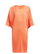Matchesfashion.com Pleats Please Issey Miyake - Pliss Midi Dress - Womens - Coral