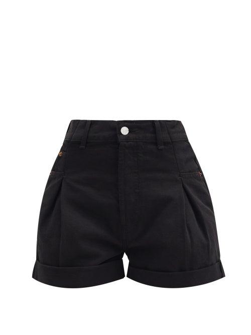 Matchesfashion.com Re/done Originals - Zoot Turn-up Denim Shorts - Womens - Black
