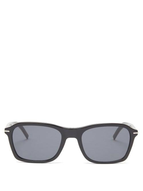 Matchesfashion.com Dior Homme Sunglasses - Square Acetate Sunglasses - Mens - Black