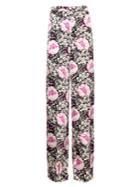Duro Olowu Zanzibar Flower-print Silk-satin Trousers