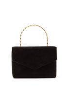 Matchesfashion.com Amina Muaddi - Pernille Crystal-handle Mini Suede Box Bag - Womens - Black