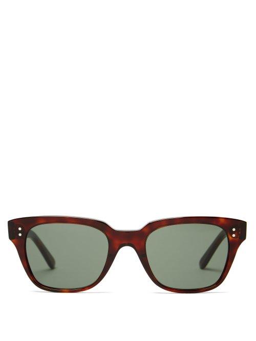 Matchesfashion.com Celine Eyewear - Rectangle Tortoiseshell Acetate Sunglasses - Womens - Red Multi